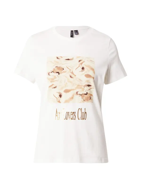 Vero Moda VERO MODA Majica  bež / zlatna / bijela