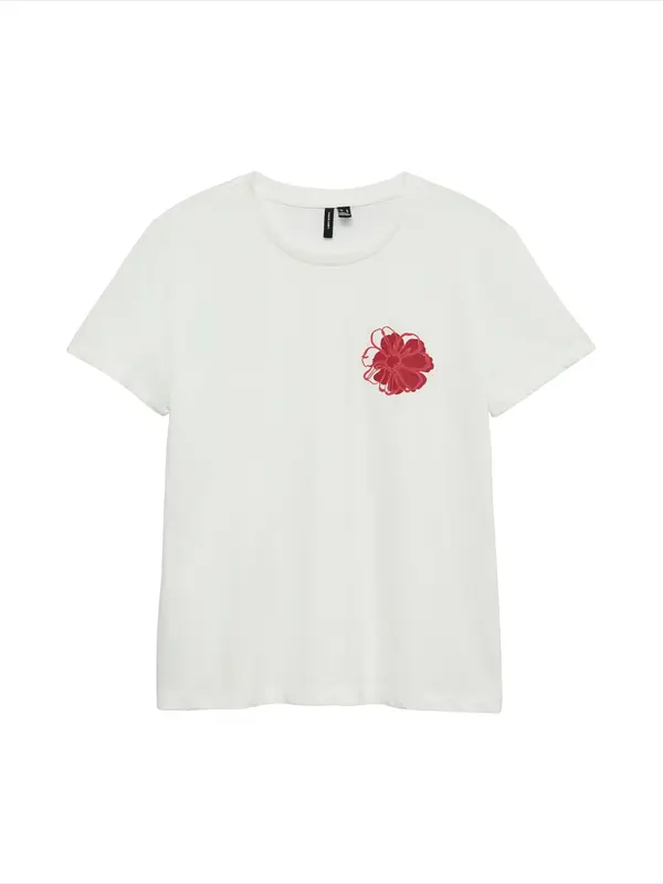 VERO MODA VERO MODA Majica  crvena / bijela