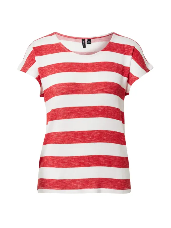 Vero Moda VERO MODA Majica  crvena melange / bijela