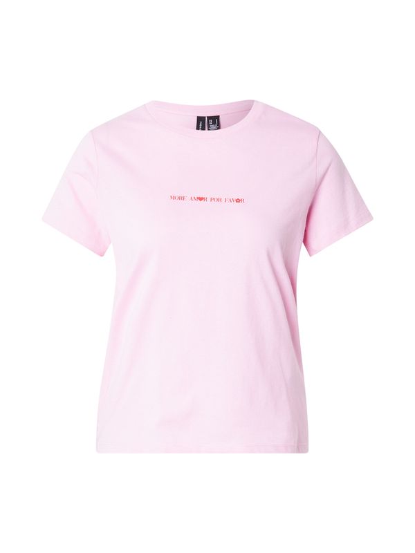 VERO MODA VERO MODA Majica  roza / tamno crvena / bijela
