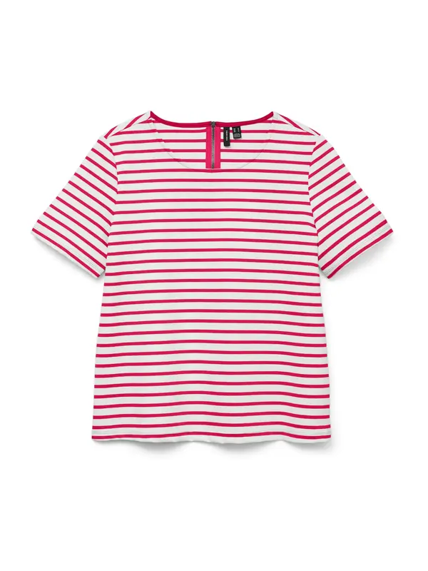 Vero Moda VERO MODA Majica 'VMABBY'  fuksija / bijela