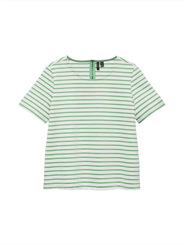 Vero Moda VERO MODA Majica 'VMABBY'  svijetlozelena / bijela