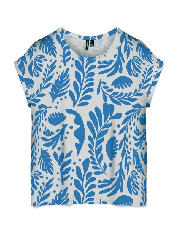 Vero Moda VERO MODA Majica 'VMAva'  azur / bijela