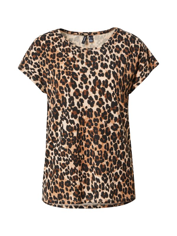 VERO MODA VERO MODA Majica 'VMAVA'  smeđa / brokat / crna