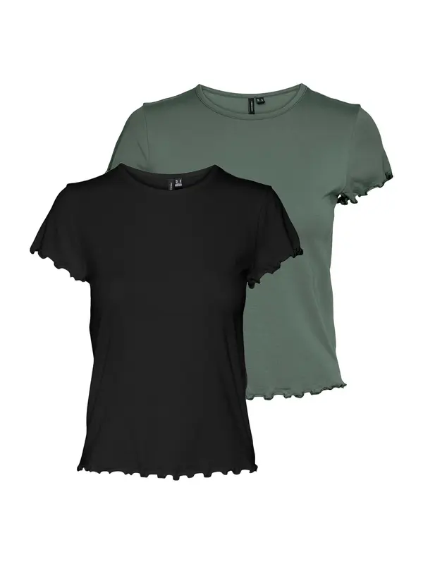 Vero Moda VERO MODA Majica 'VMBARBARA'  smaragdno zelena / crna