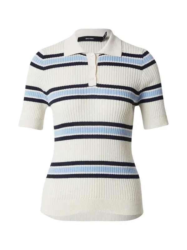Vero Moda VERO MODA Majica 'VMDAISY'  boja pijeska / svijetloplava / crna