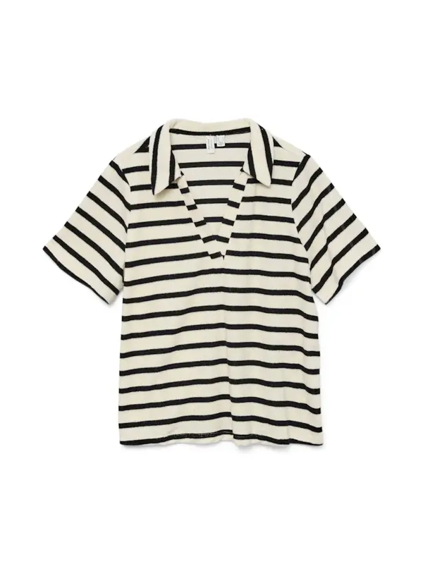 Vero Moda VERO MODA Majica 'VMEMELI'  bež / crna