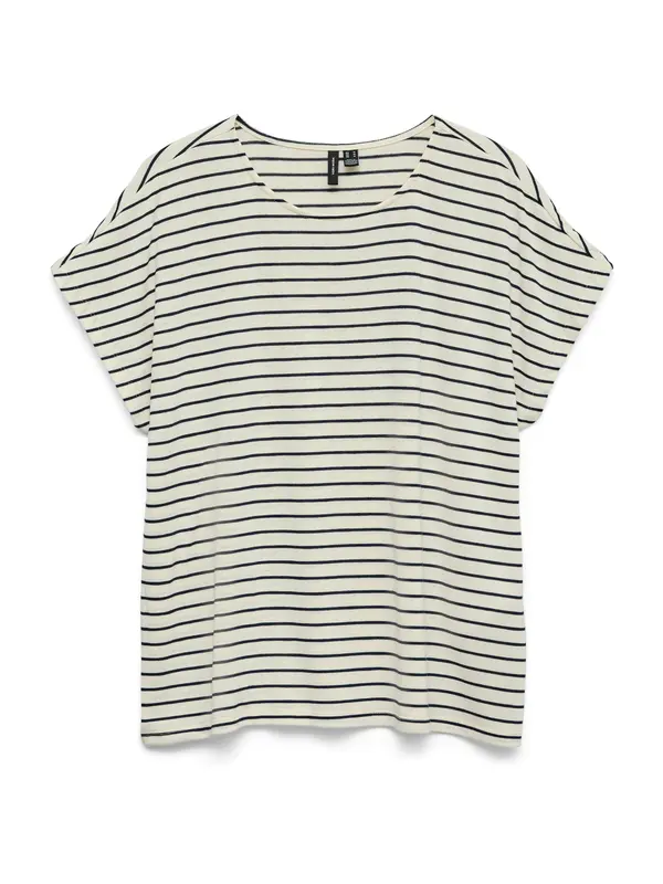 Vero Moda VERO MODA Majica 'VMHOLLI'  bež / mornarsko plava