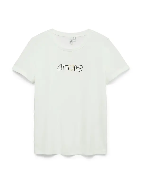 Vero Moda VERO MODA Majica 'VMIKAMI'  zlatna / crna / bijela