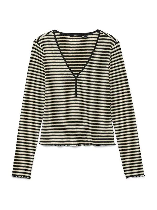 Vero Moda VERO MODA Majica 'VMISABELLA'  ecru/prljavo bijela / crna
