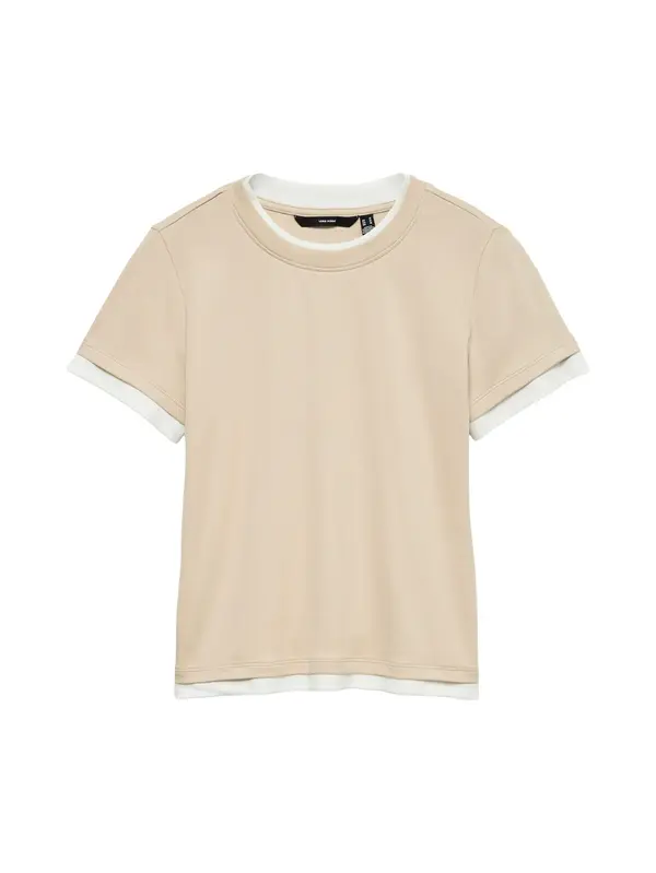 Vero Moda VERO MODA Majica 'VMKENDALL'  svijetlosiva / bijela