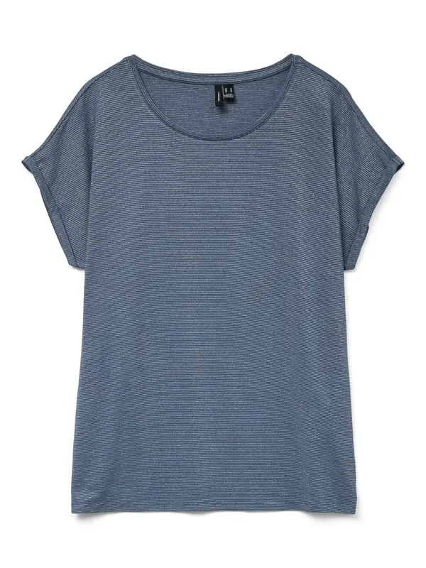 VERO MODA VERO MODA Majica 'VMLava'  sivkasto plava / srebro