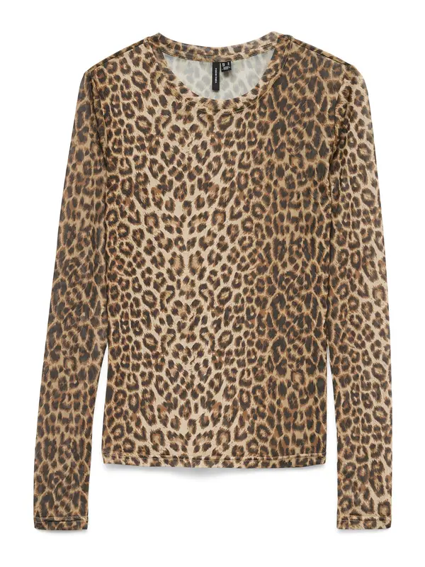 Vero Moda VERO MODA Majica 'VMLOVA'  smeđa / cappuccino / crna