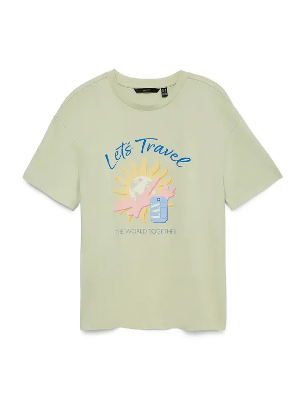 VERO MODA VERO MODA Majica 'VMNINNA MIA'  plava / limun / pastelno zelena / roza