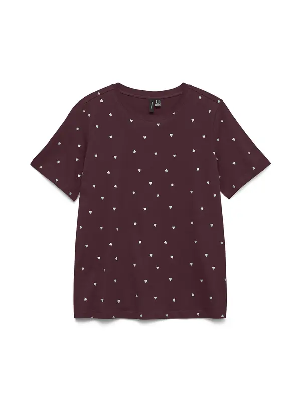 Vero Moda VERO MODA Majica 'VMPAULINA'  boja vina / srebro