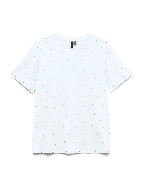 Vero Moda VERO MODA Majica 'VMPAULINA'  srebro / bijela