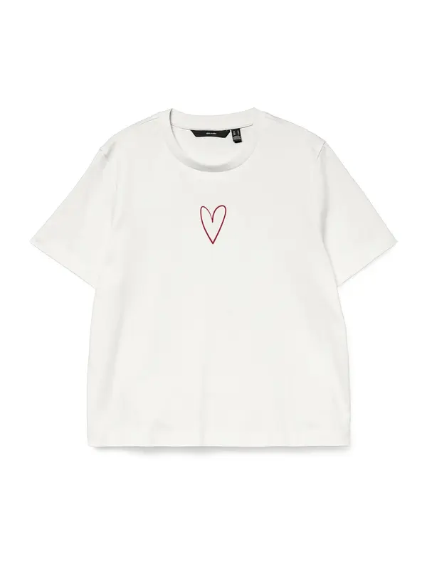 VERO MODA VERO MODA Majica 'VMSara Mette'  svijetlo crvena / bijela