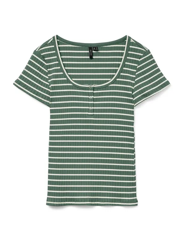 VERO MODA VERO MODA Majica 'VMSEA'  sivkasto zelena / bijela