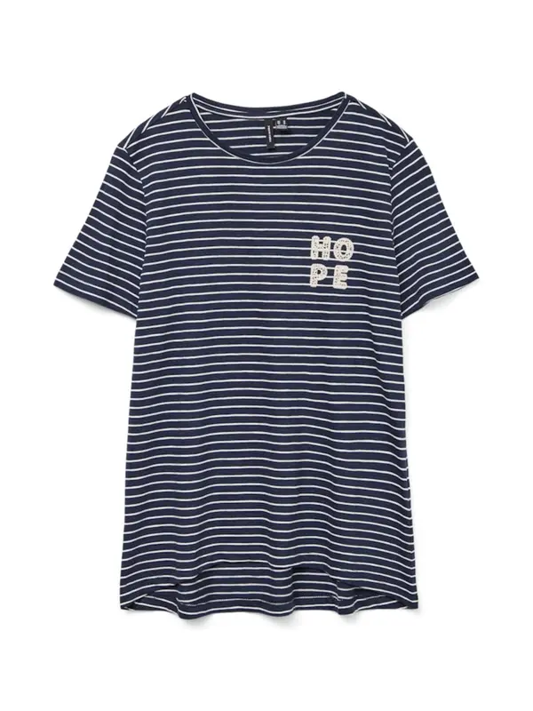 VERO MODA VERO MODA Majica 'VMSIMONE'  mornarsko plava / bijela