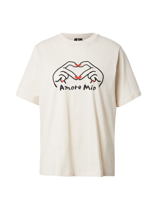 VERO MODA VERO MODA Majica 'VMVALERIE CATY'  bež / narančasta / crna