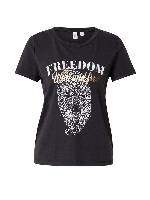 VERO MODA VERO MODA Majica 'VMVASTA'  zlatna / crna / bijela