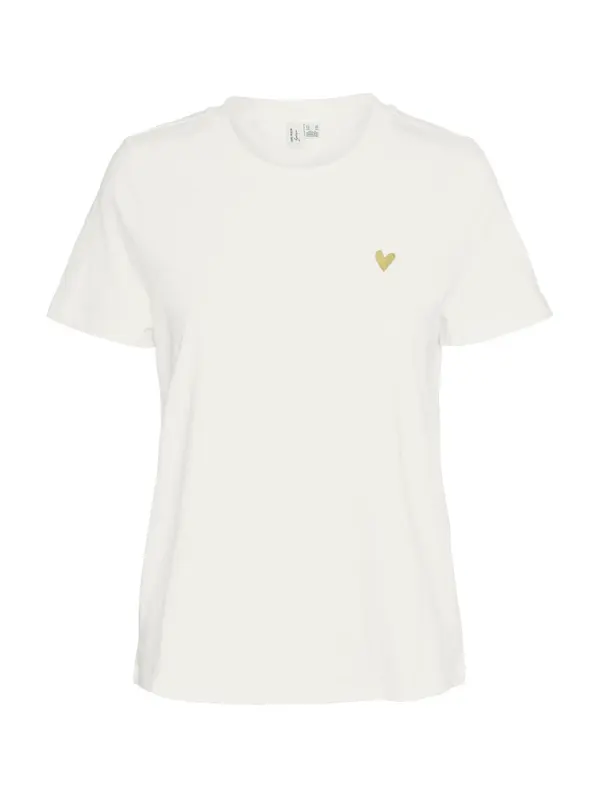 Vero Moda VERO MODA Majica 'VMVIVA'  zlatna / bijela