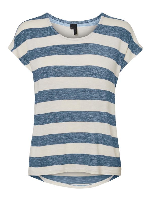 Vero Moda VERO MODA Majica 'Wide'  golublje plava / bijela