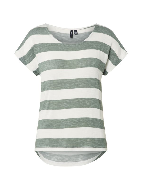 Vero Moda VERO MODA Majica  zelena melange / bijela