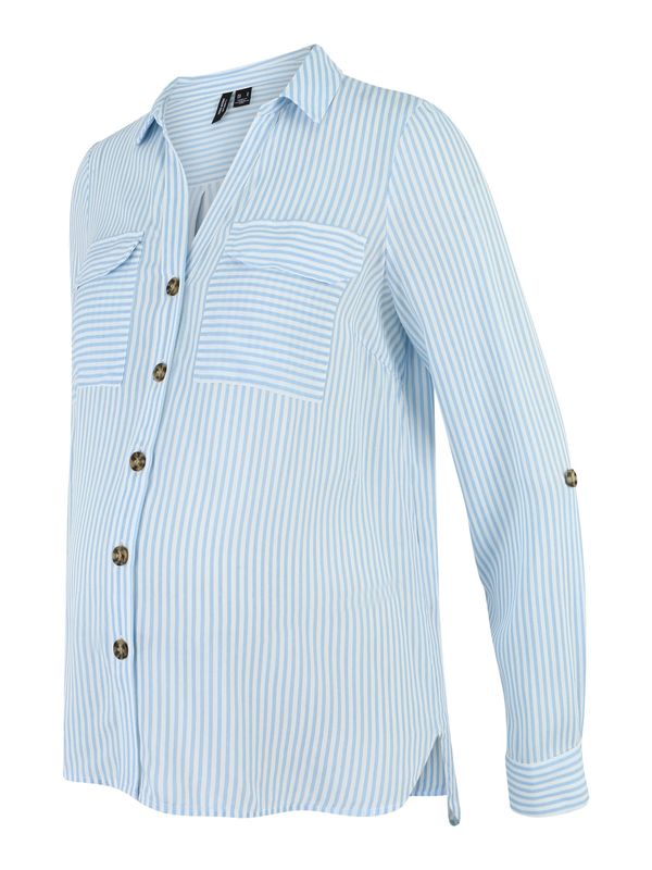 Vero Moda Maternity Vero Moda Maternity Bluza 'VMMBumpy'  svijetloplava / bijela