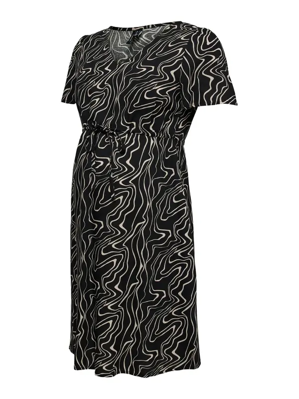 Vero Moda Vero Moda Maternity Haljina 'VMMEASY JOY'  svijetlosiva / crna