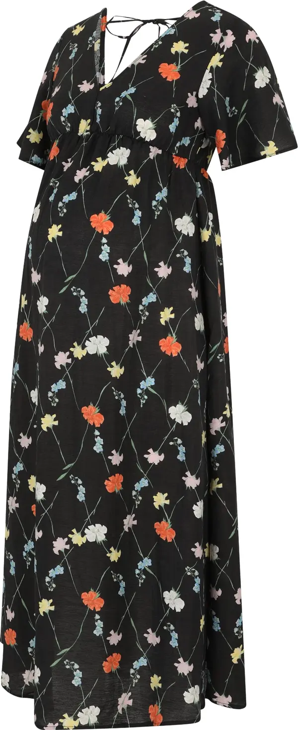 Vero Moda Vero Moda Maternity Ljetna haljina 'VMMFlora Olga'  pastelno žuta / koraljna / crna / bijela