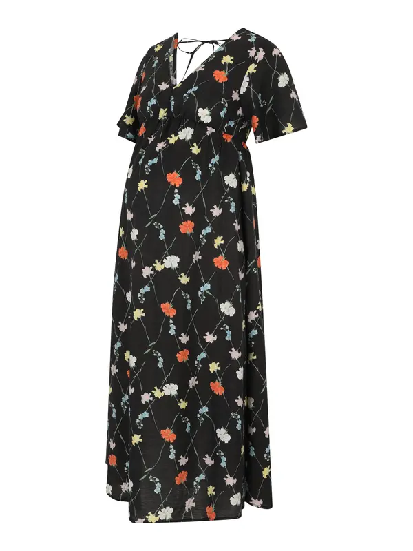 Vero Moda Vero Moda Maternity Ljetna haljina 'VMMFlora Olga'  pastelno žuta / koraljna / crna / bijela