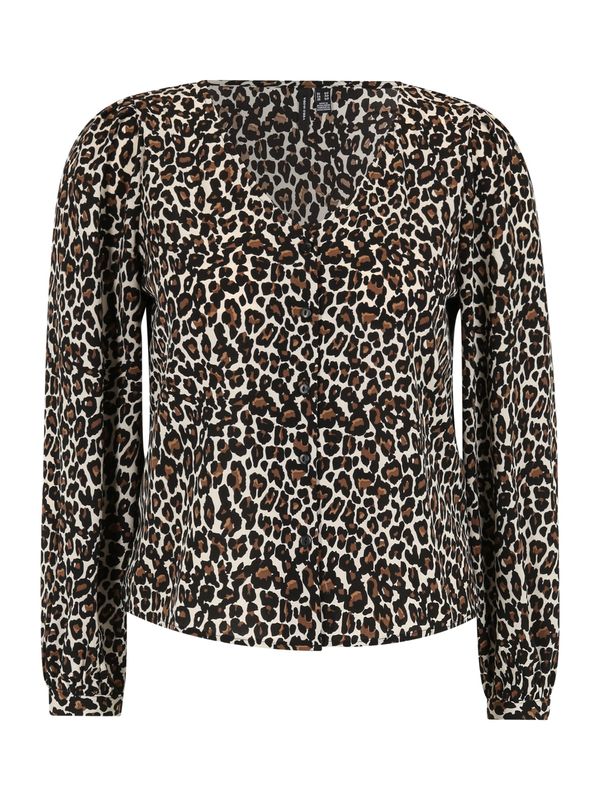 Vero Moda Petite Vero Moda Petite Bluza 'NAJA'  bež / smeđa / crna