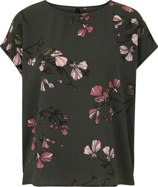 Vero Moda Vero Moda Petite Bluza 'VMNEWHALLIE'  antracit siva / maslinasta / prljavo roza / trešnja crvena