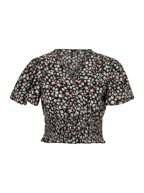 Vero Moda Petite Vero Moda Petite Bluza 'VMPAGE'  svijetloplava / maslinasta / roza / crna