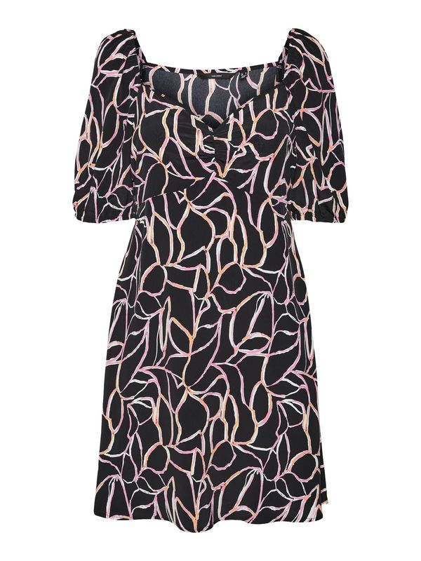 Vero Moda Petite Vero Moda Petite Haljina 'Nya'  mandarina / ružičasto crvena / crna / bijela