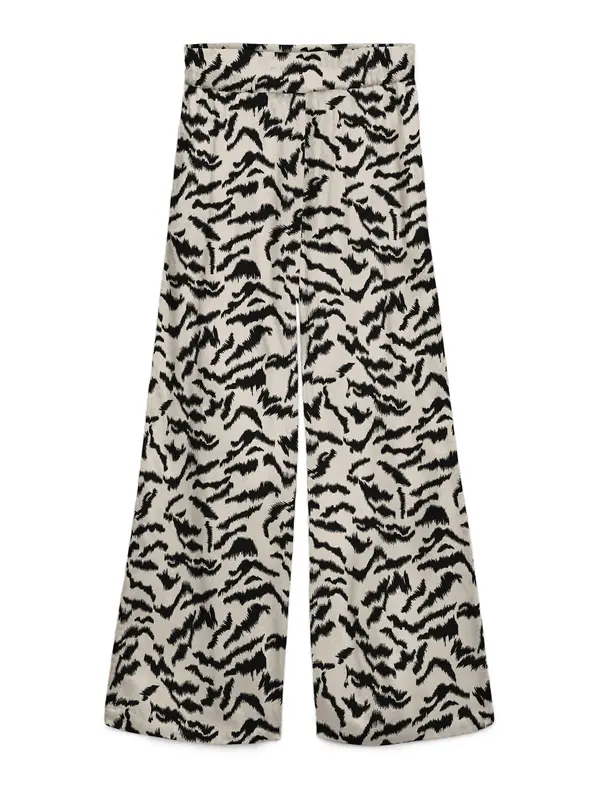 Vero Moda Vero Moda Petite Hlače 'VMMENNY'  srebrno siva / crna