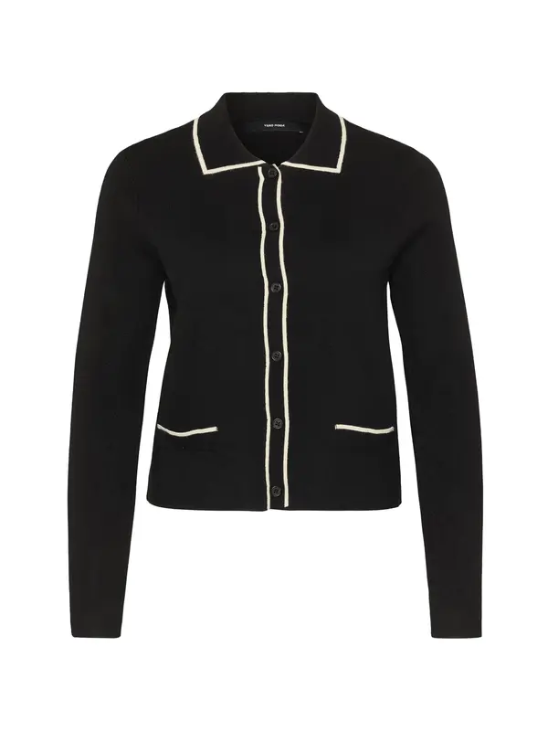 Vero Moda Petite Vero Moda Petite Kardigan 'VMGOLD'  crna / bijela