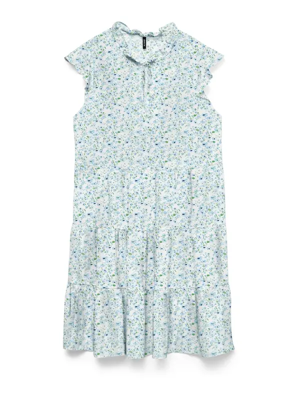 Vero Moda Petite Vero Moda Petite Ljetna haljina 'VMALBA'  svijetloplava / travnato zelena / bijela