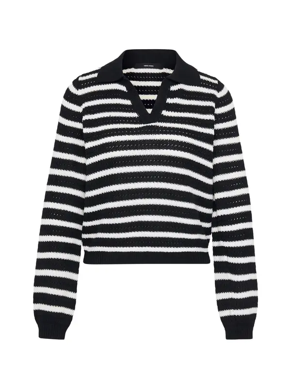 Vero Moda Petite Vero Moda Petite Pulover 'VMGORGEOUS'  crna / bijela