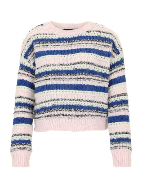 Vero Moda Petite Vero Moda Petite Pulover 'VMLENORA'  tamno plava / roza / crna / bijela