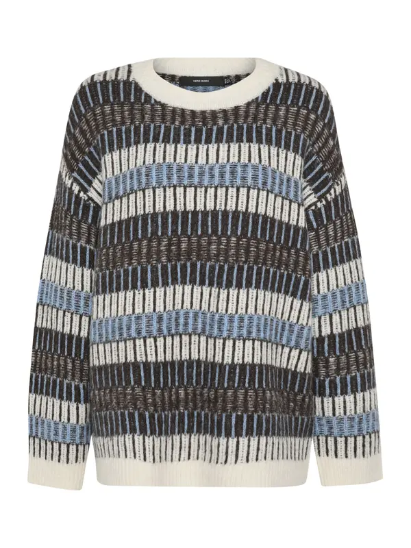Vero Moda Petite Vero Moda Petite Pulover 'VMTIFFANY'  bež / svijetloplava / crna