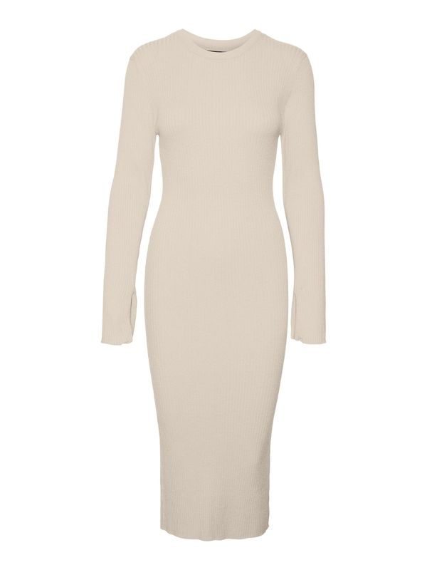 VERO MODA VERO MODA Pletena haljina 'GOLD'  sivkasto bež