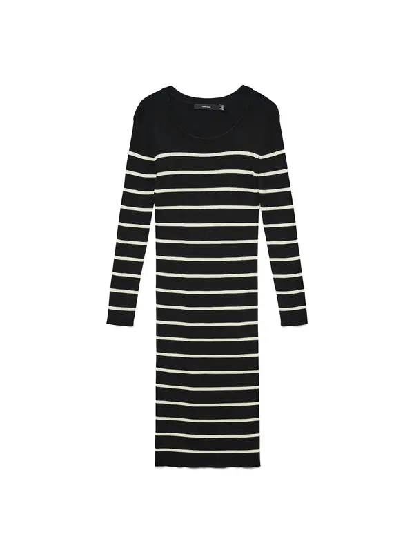 Vero Moda VERO MODA Pletena haljina 'VMGIZELLE'  crna / bijela