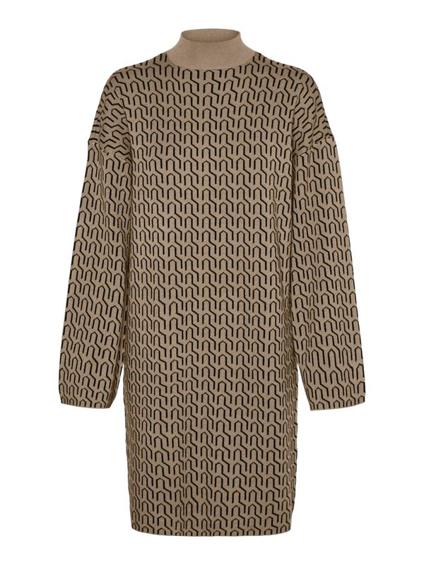 VERO MODA VERO MODA Pletena haljina 'VMGOLDNEEDLE'  bež / crna