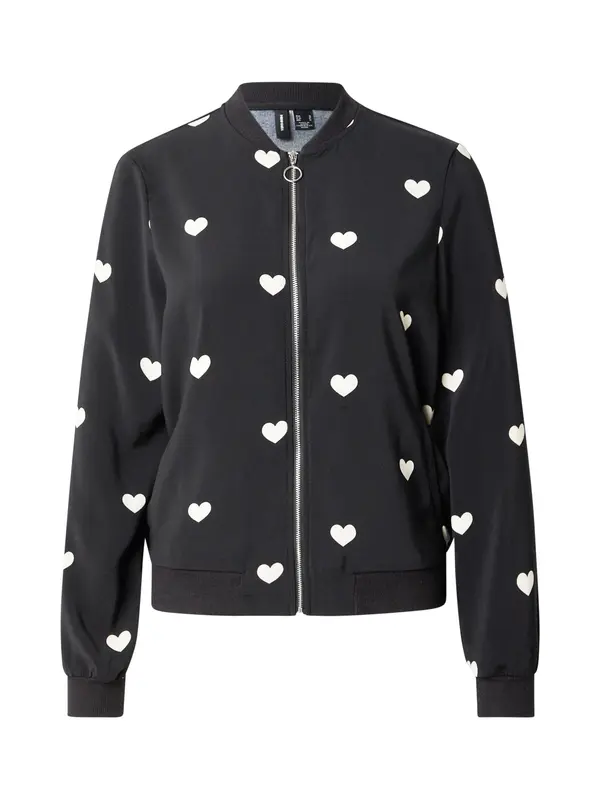 Vero Moda VERO MODA Prijelazna jakna 'VMCOCO'  crna / bijela