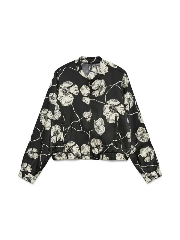 Vero Moda VERO MODA Prijelazna jakna 'VMELENA'  crna / prljavo bijela