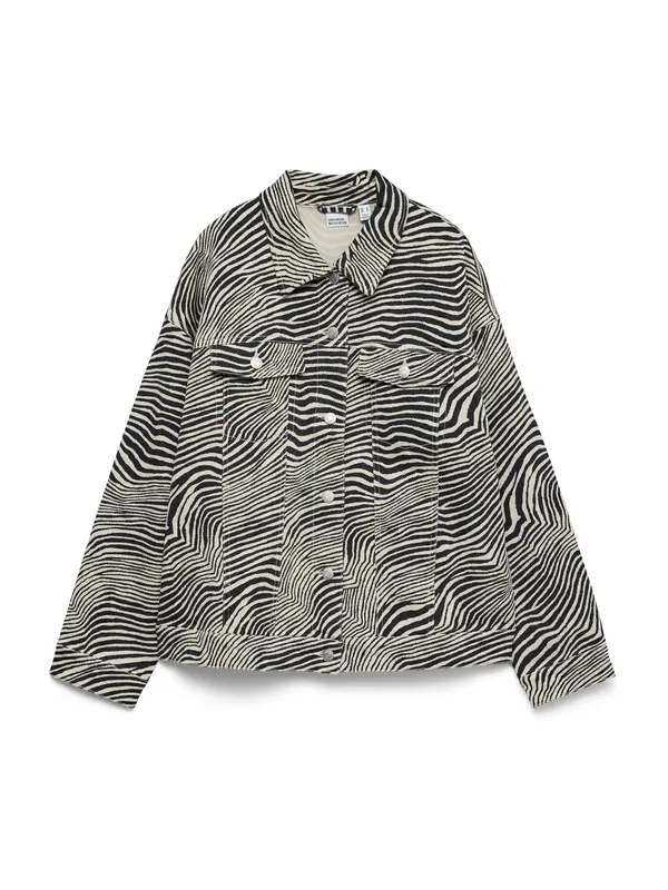 Vero Moda VERO MODA Prijelazna jakna 'VMTessa'  sivkasto bež / crna