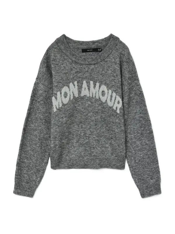 Vero Moda VERO MODA Pulover 'AMOREMIO'  svijetlosiva / siva melange