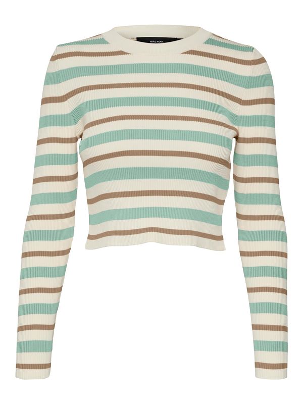 Vero Moda VERO MODA Pulover 'ANITA'  boja pijeska / pastelno plava / brokat
